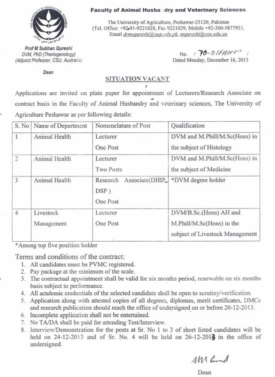The University of Agriculture, Peshawar-Pakistan The University of Agriculture, Peshawar-Pakistan